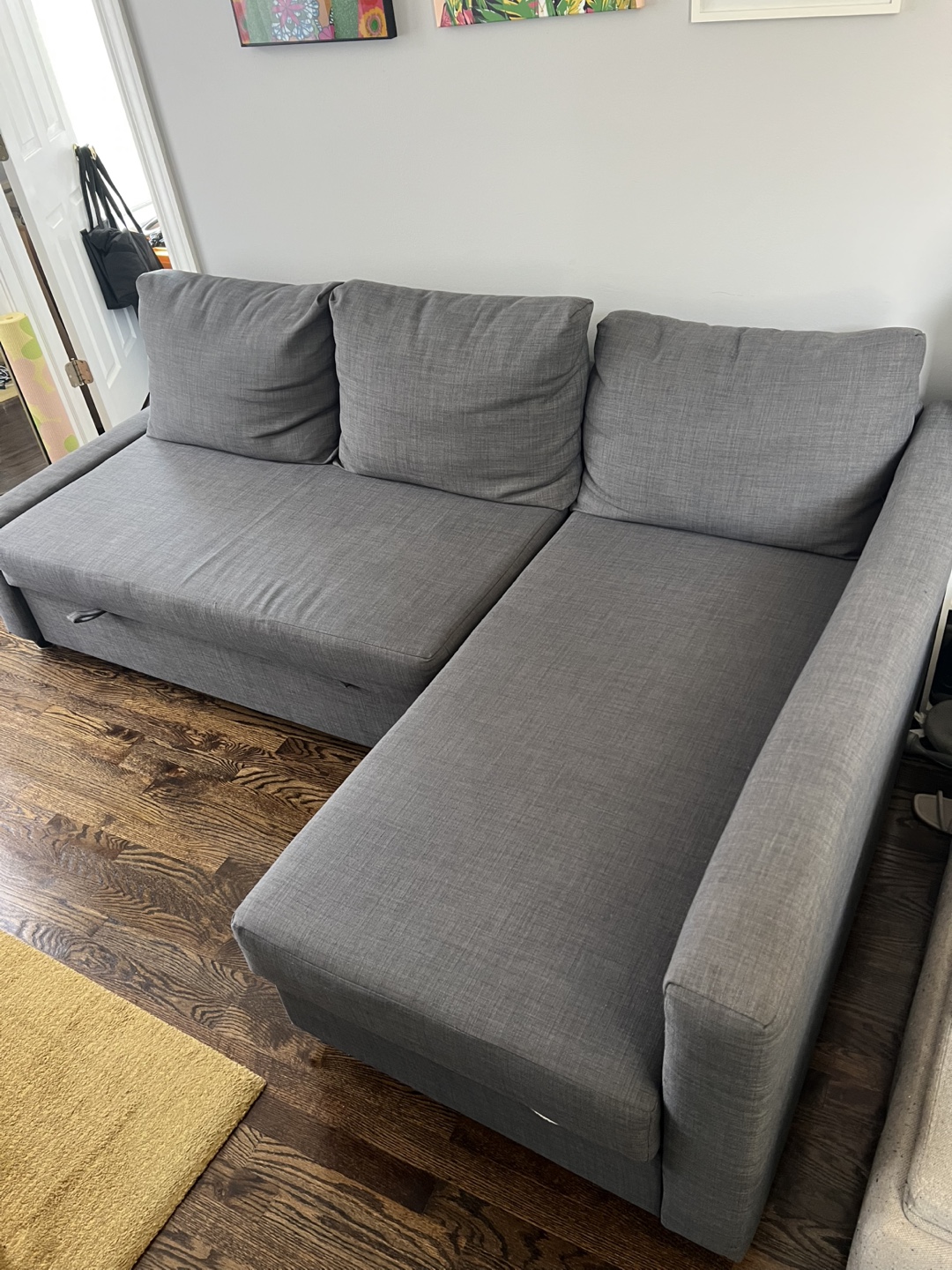IKEA FRIHETEN Sleeper Sectional - Dark Gray