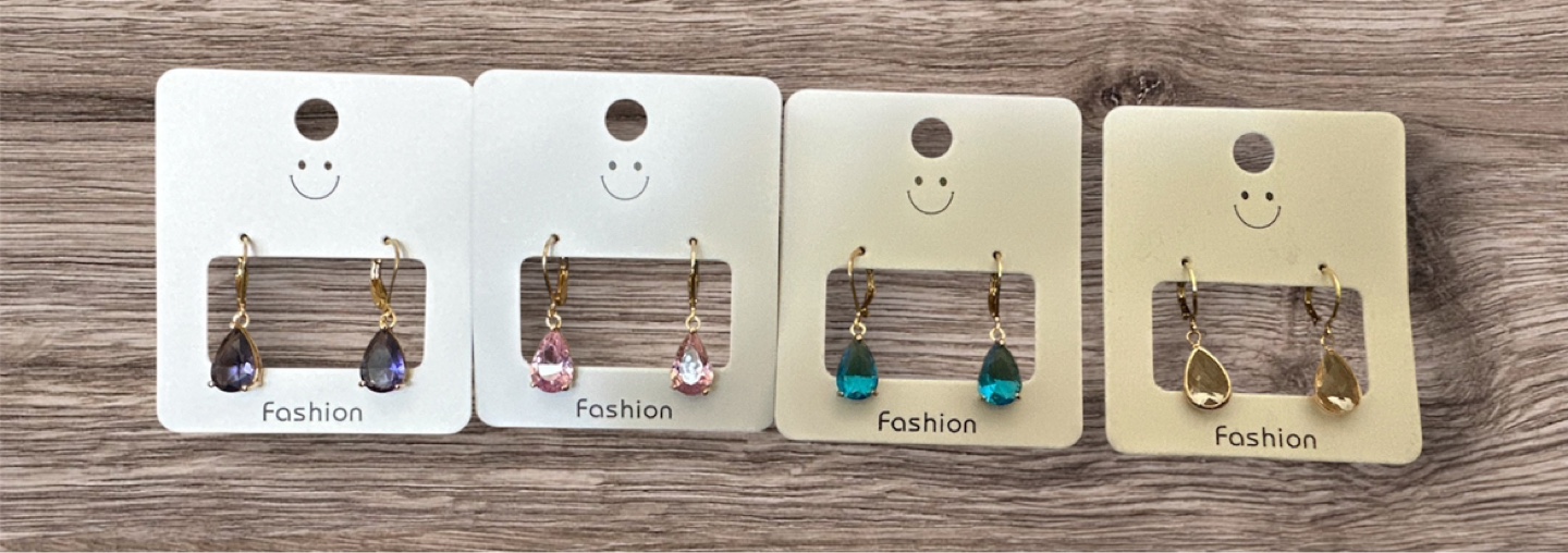 Teardrop Fashion Earrings - Gold Tone
