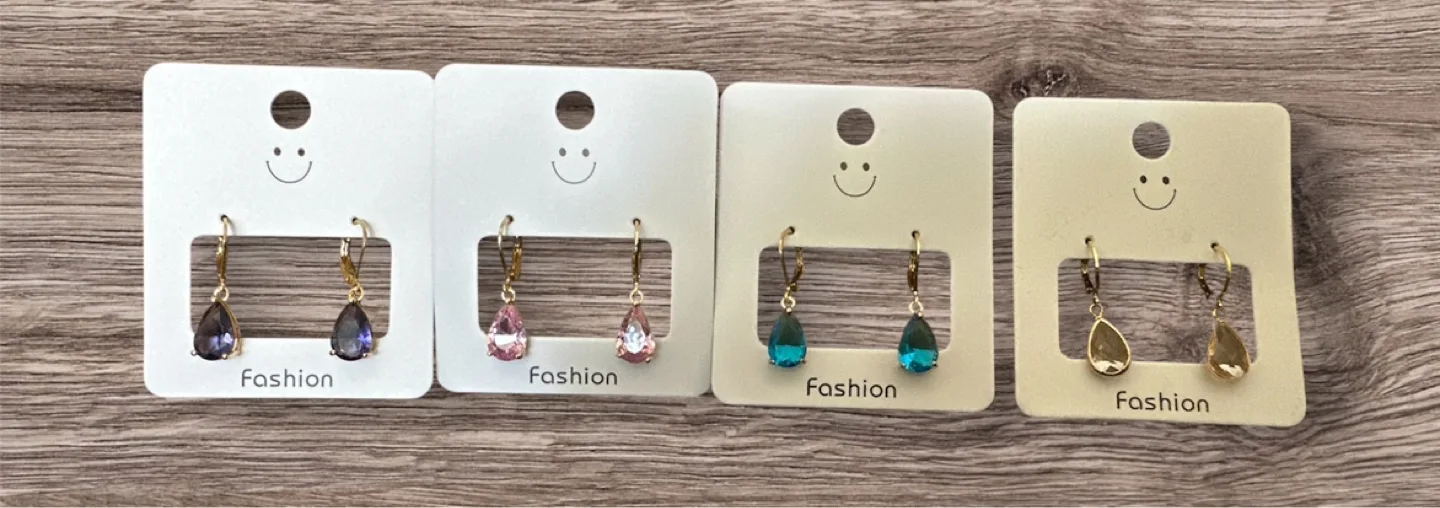 Teardrop Fashion Earrings - Gold Tone thumbnail
