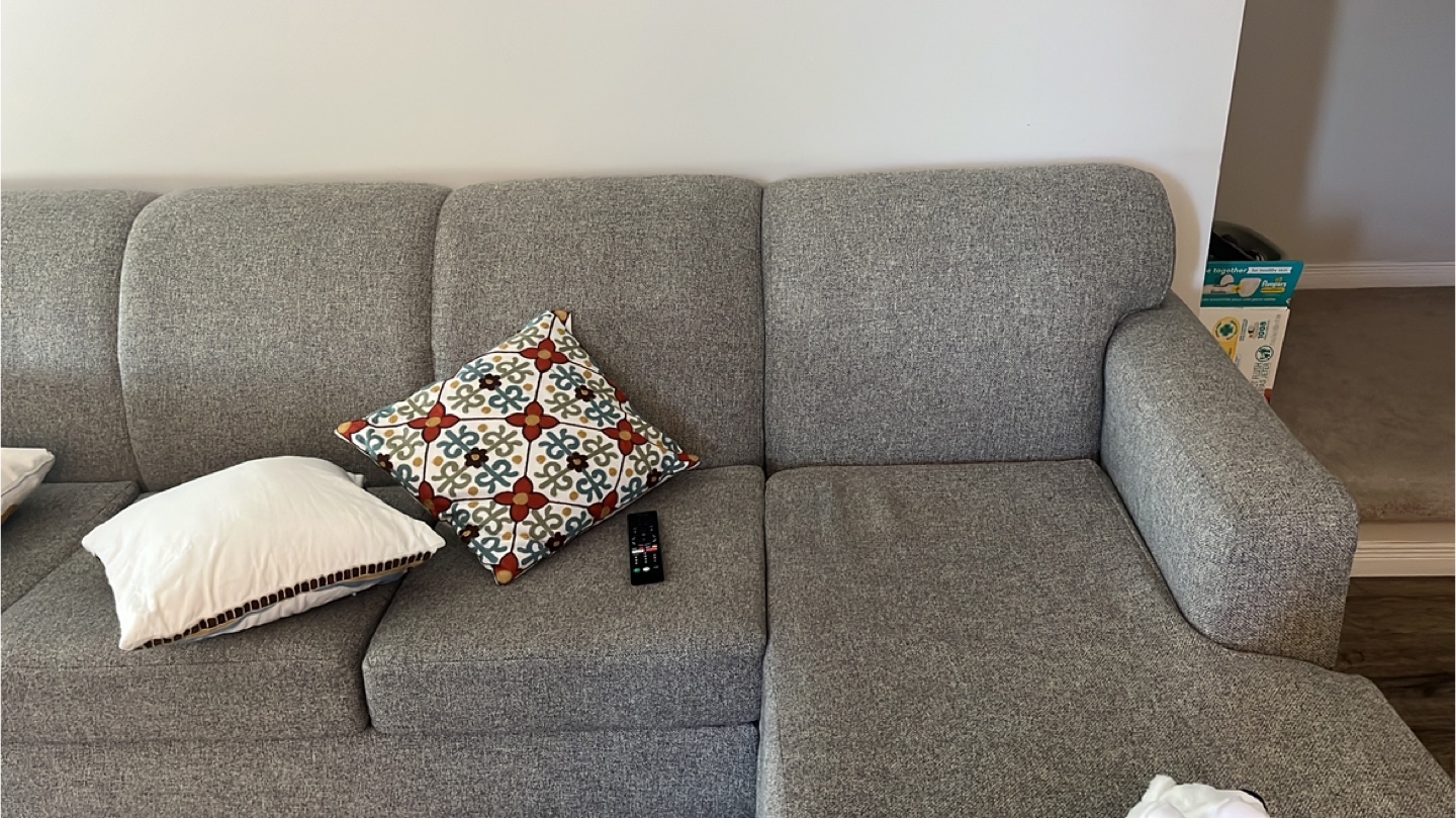 Grey Sectional Sofa with Chaise - photo 2