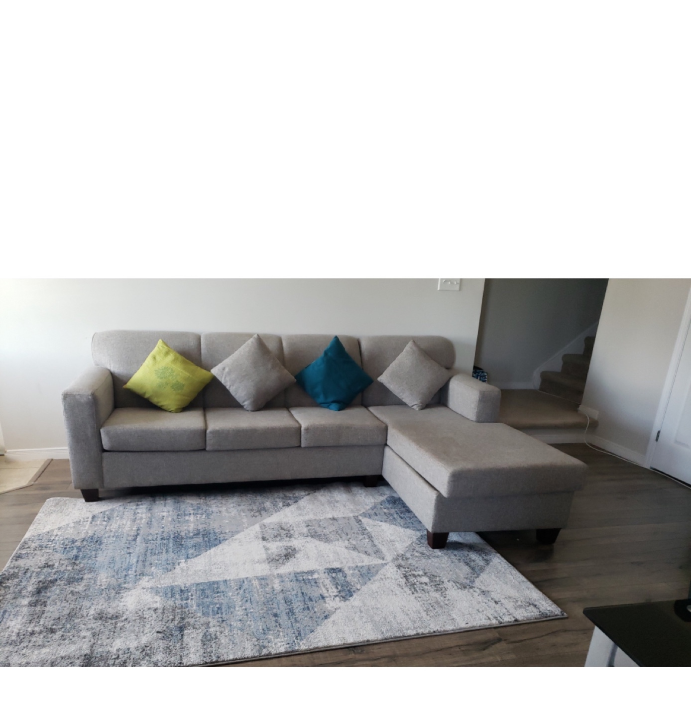 Grey Sectional Sofa with Chaise