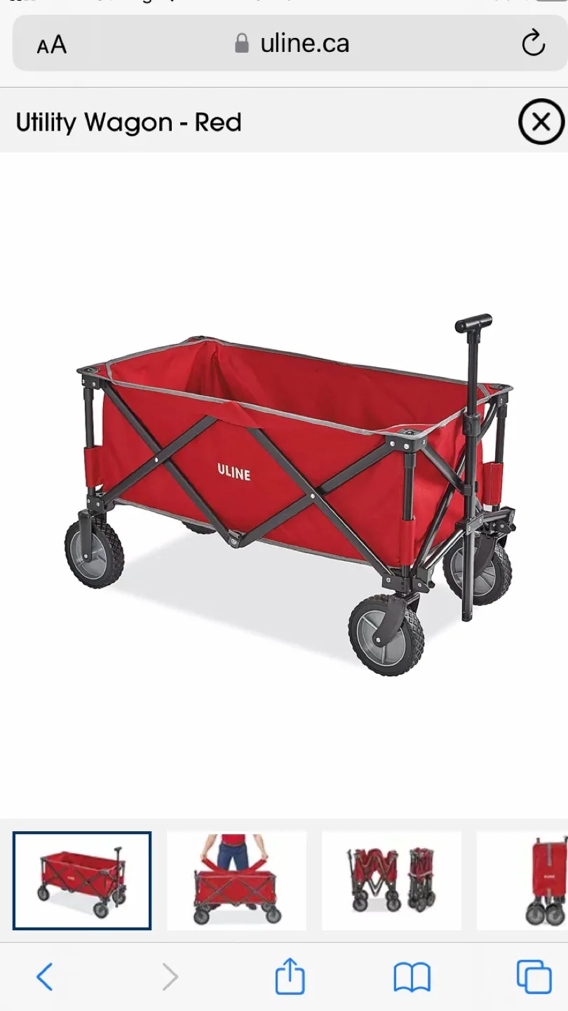 Uline Red Utility Wagon (BRAND NEW) thumbnail