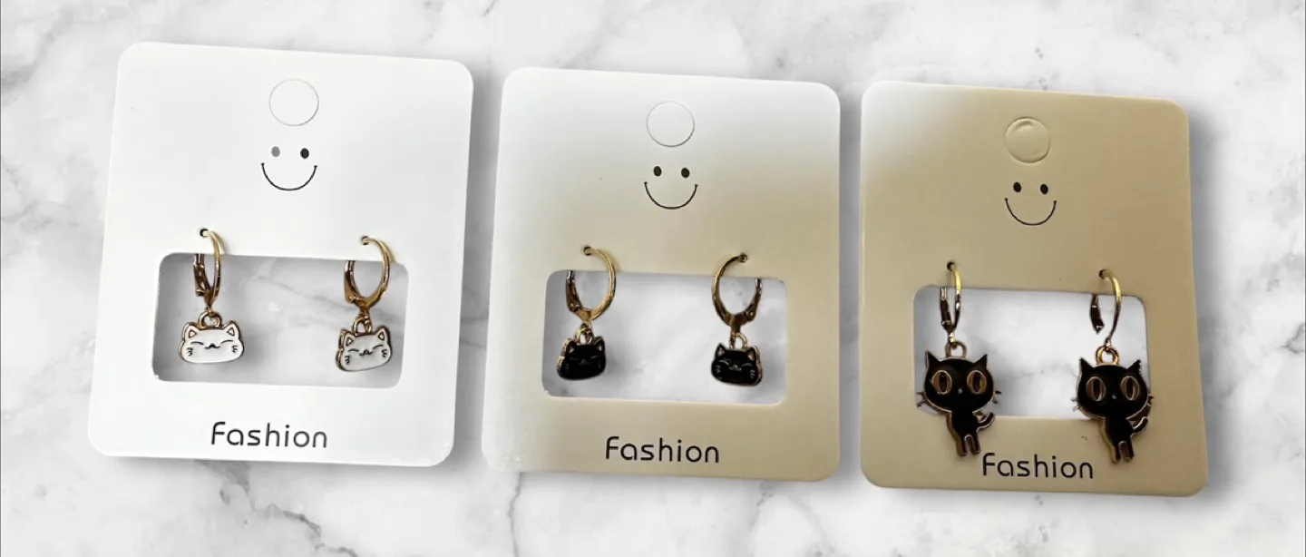 Cute Cat Earrings - New! thumbnail
