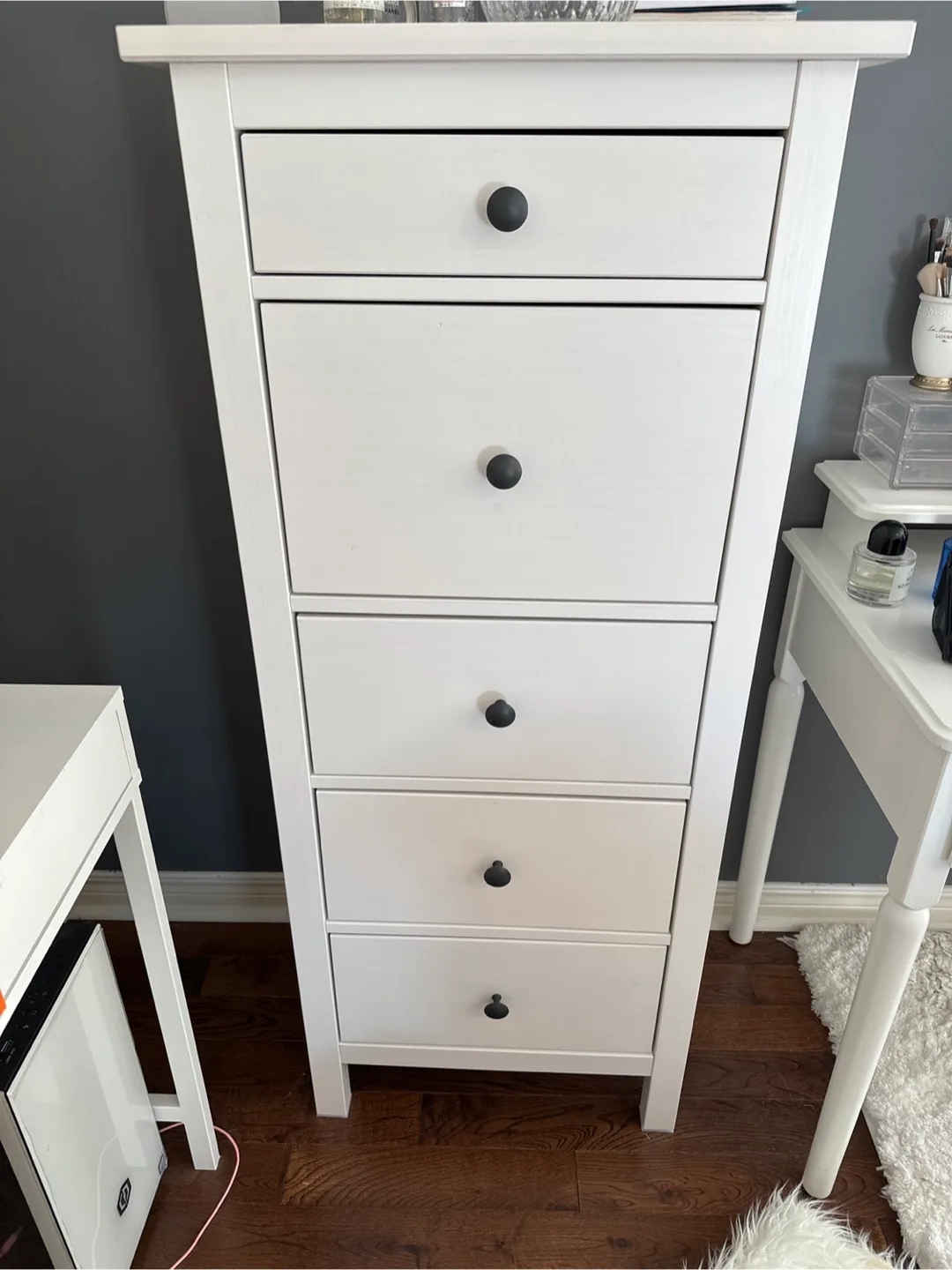 IKEA Hemnes White 5-Drawer Chest thumbnail