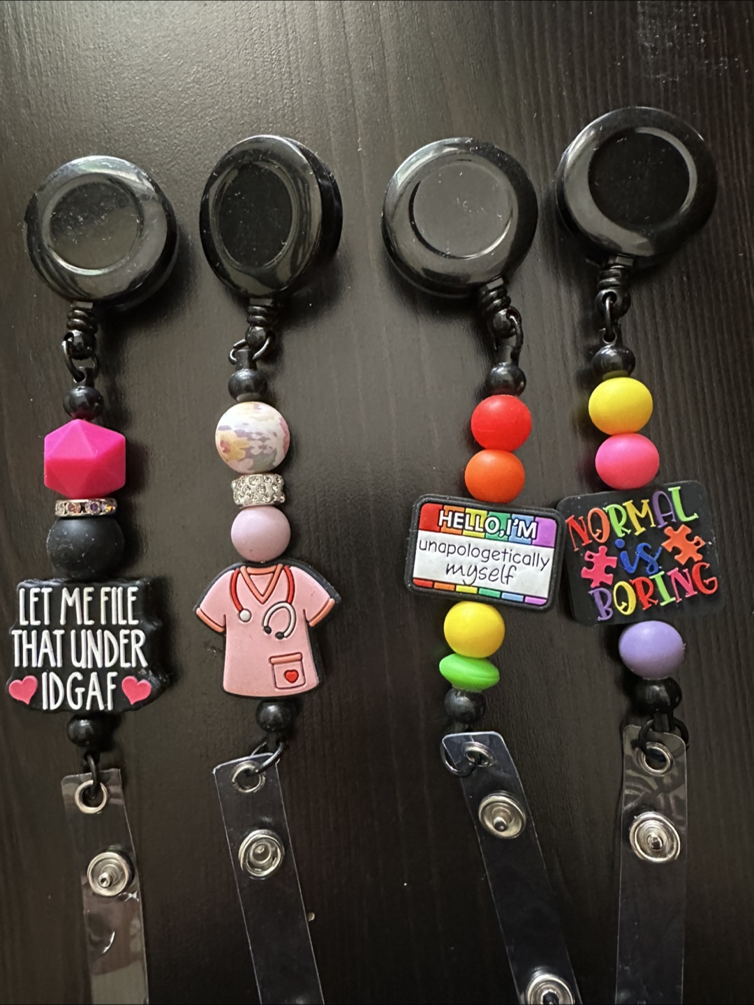 Handmade Beaded Badge Reels - Nurse/Teacher - photo 2