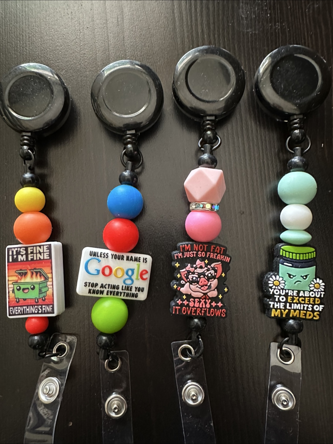 Handmade Beaded Badge Reels - Nurse/Teacher - photo 3