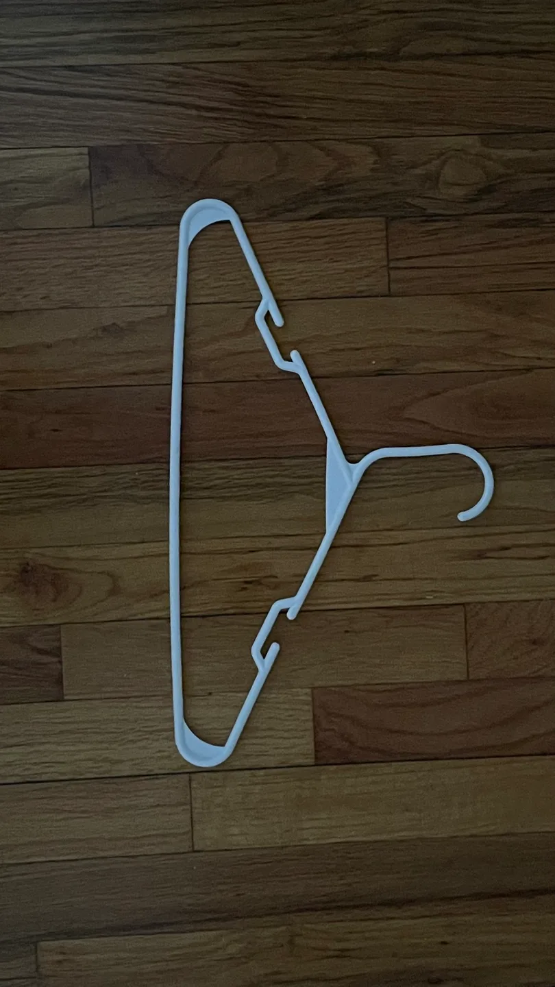 White Plastic Clothes Hangers thumbnail