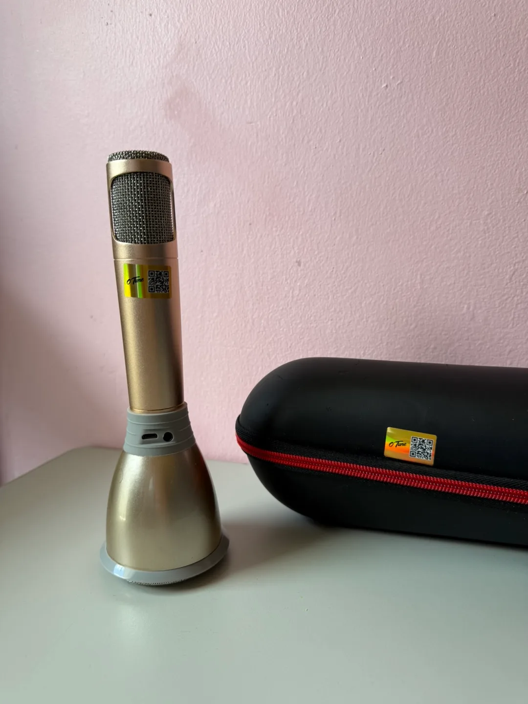 Pink Karaoke Microphone with Case thumbnail
