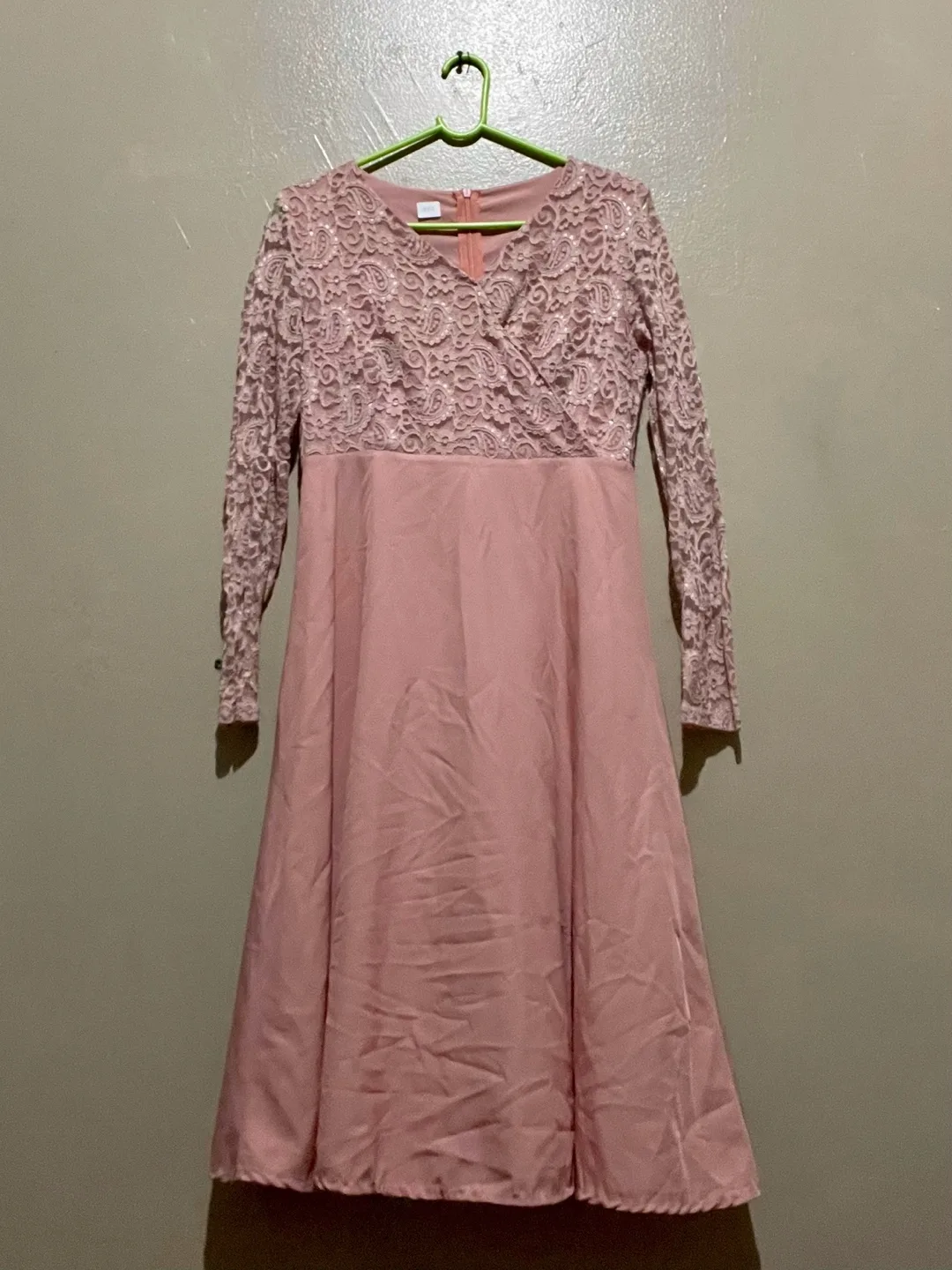 Pink Dress with Floral Sheer thumbnail