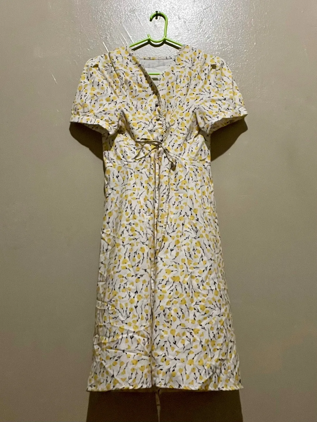 White Dress with YELLOW FLOWERS thumbnail