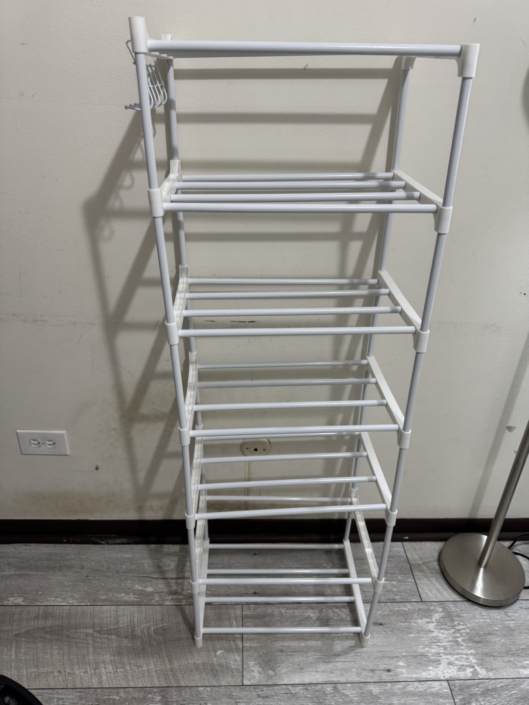 White Metal Shoe Rack - Like New