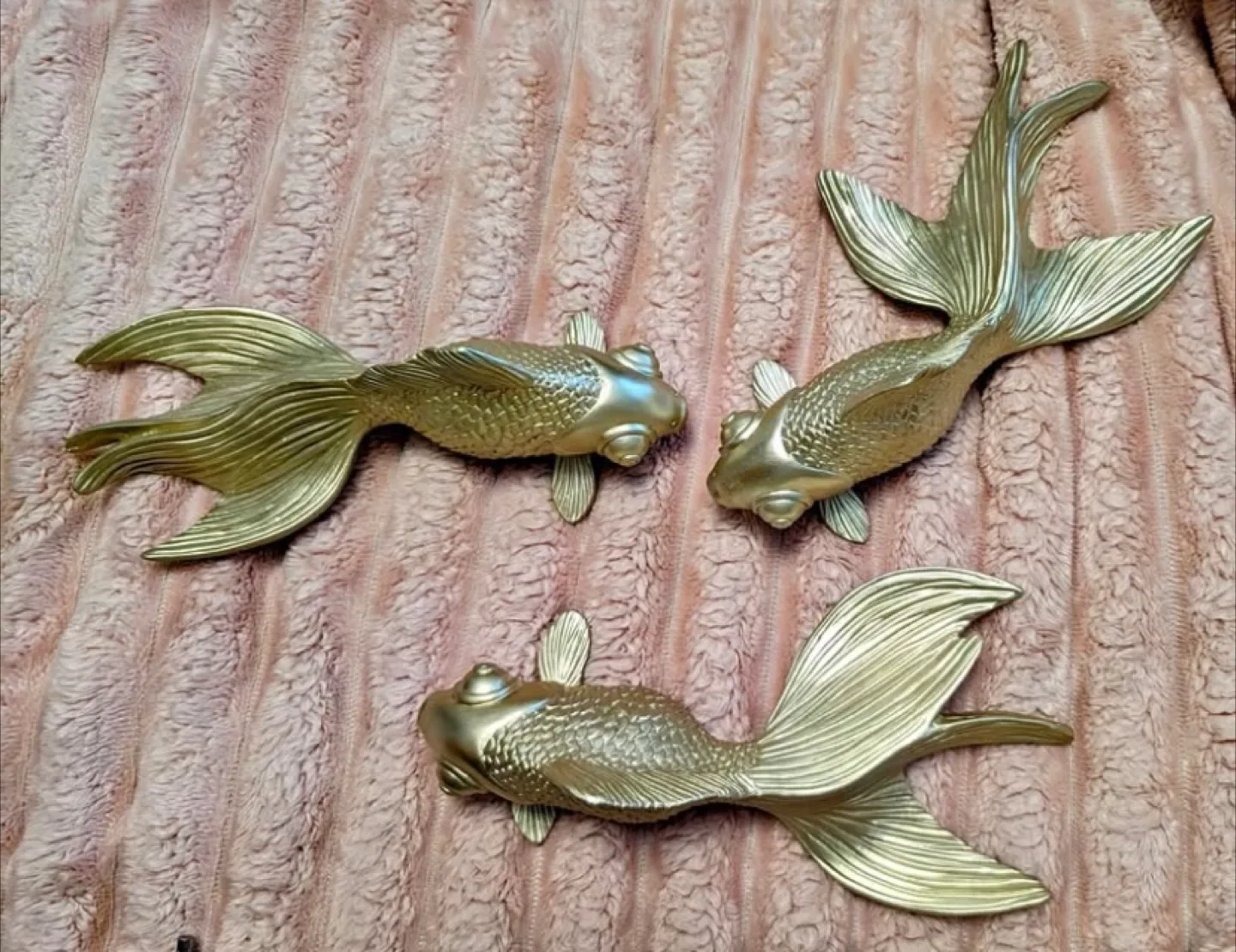 Gold Fish Wall Decor - Set of 3 thumbnail