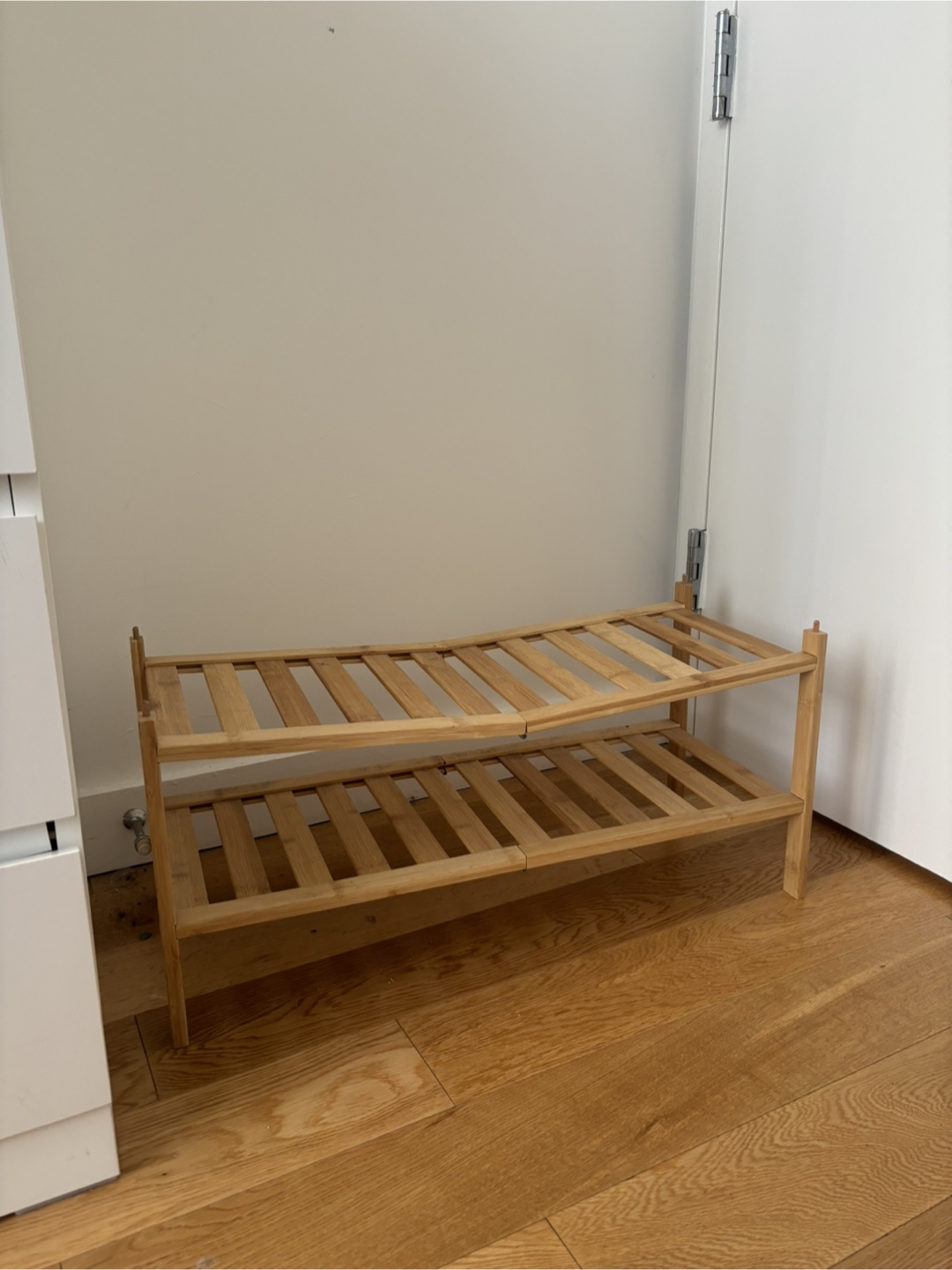 Bamboo 2-Tier Shoe Rack