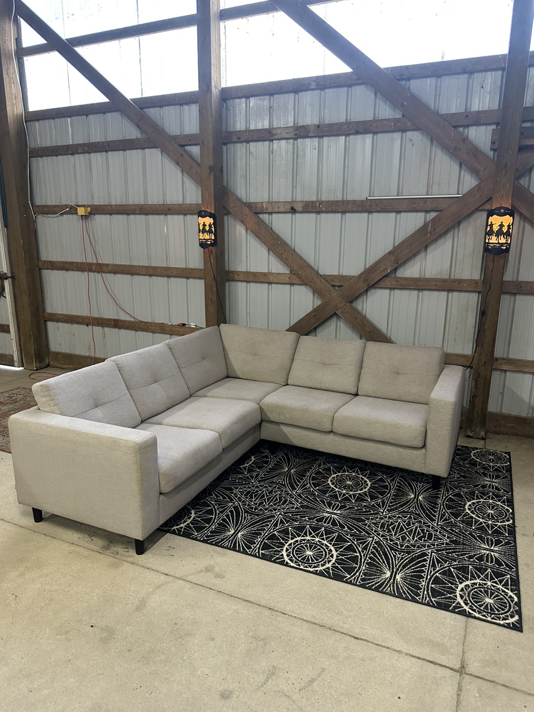 EQ3 Modern Sectional in Grey. - photo 2