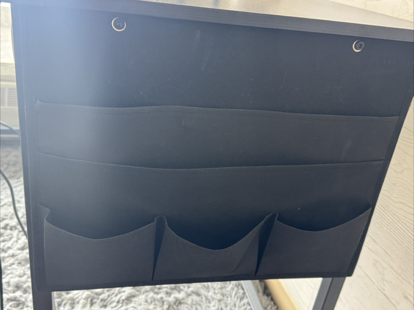 Black L-shaped Corner Desk with Storage - photo 2