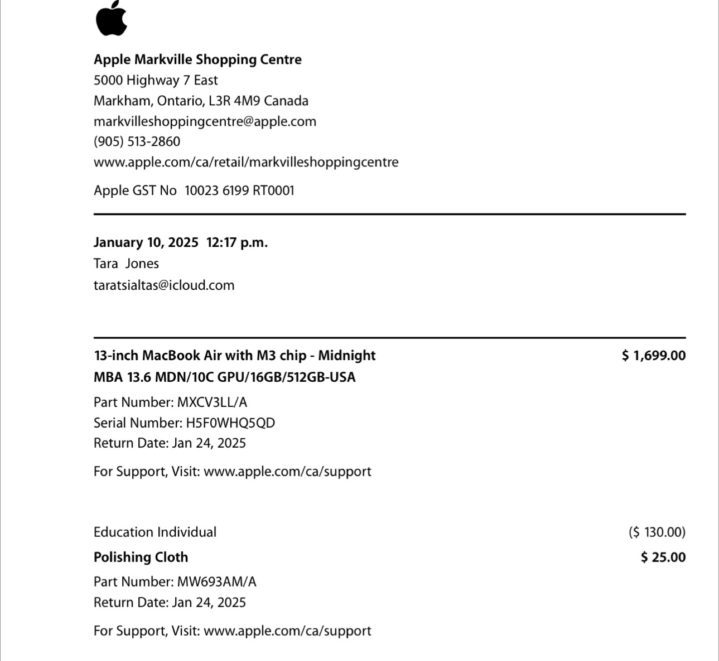 Apple MacBook Air M3 Chip - Midnight - 13.6 inch - photo 3