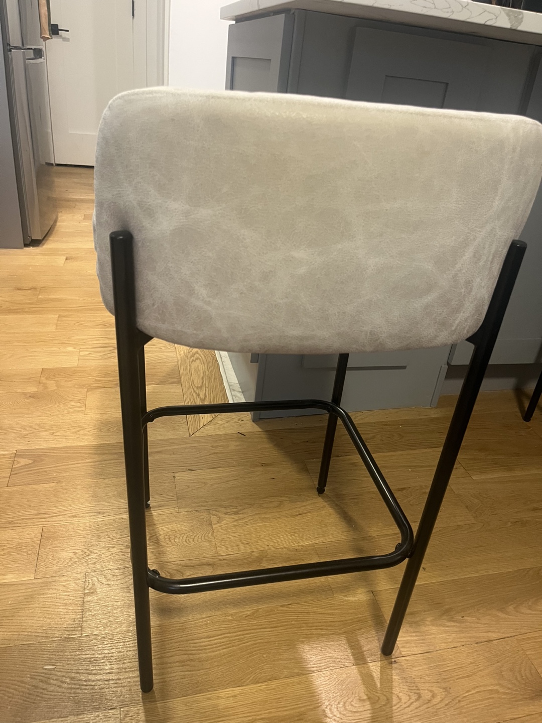 Wovenbyrd Tan Faux Leather Counter Height Barstools - photo 2