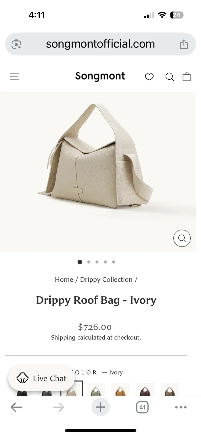 Songmont Drippy Roof Bag - Ivory thumbnail