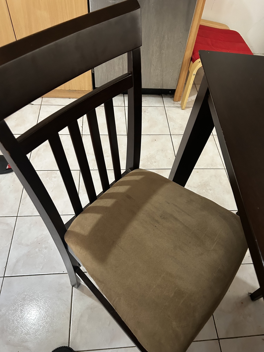 Dining Table with Four Chairs - Dark Wood - photo 3