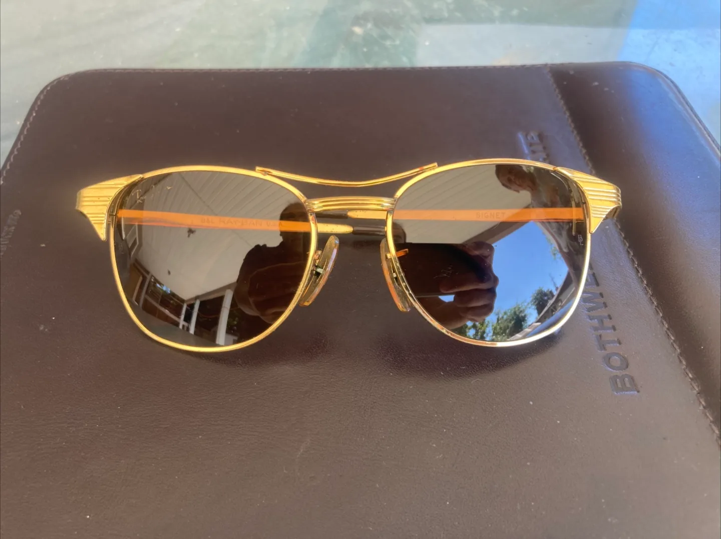 Vintage B&L Rayban W2051 WWAS Aviator Sunglasses Gold frame thumbnail