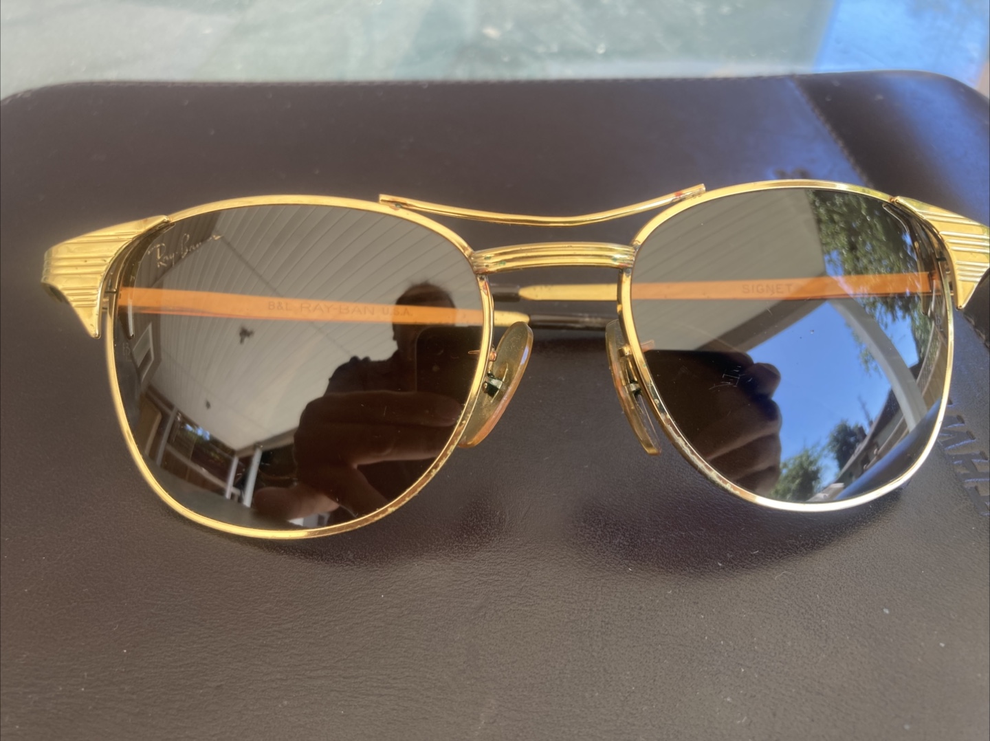 Vintage B&L Rayban W2051 WWAS Aviator Sunglasses Gold frame - photo 2
