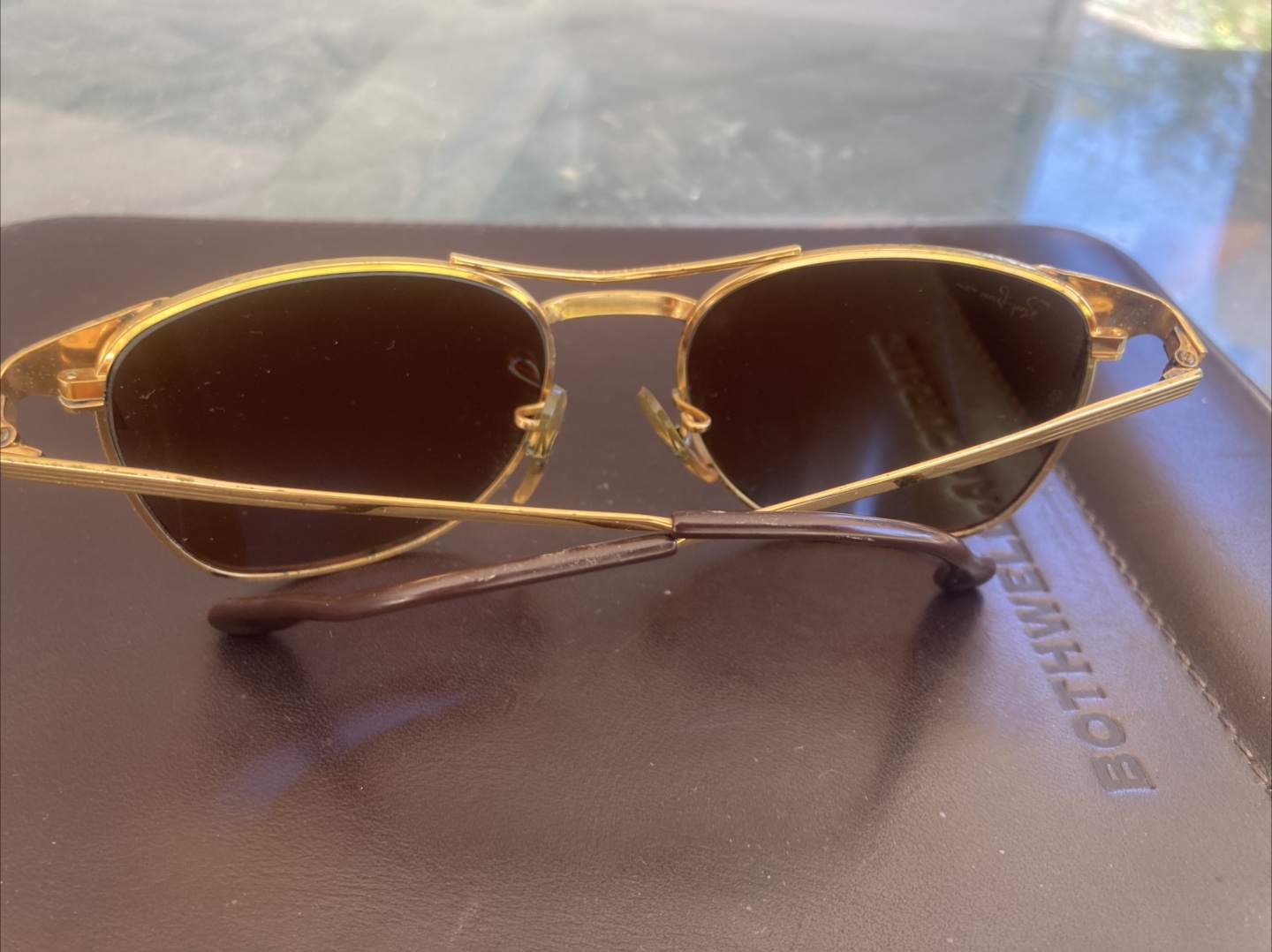 Vintage B&L Rayban W2051 WWAS Aviator Sunglasses Gold frame - photo 3