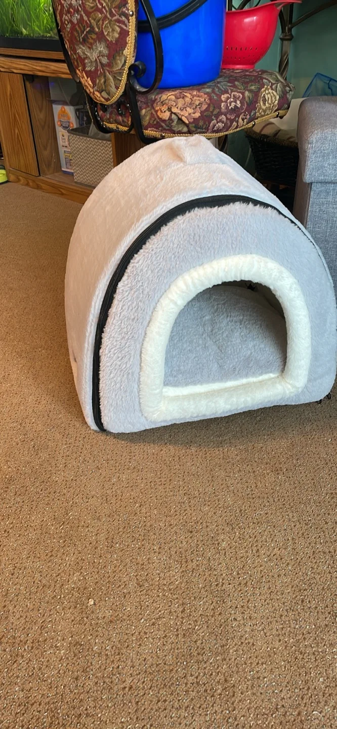 Cozy Pet Cave Bed - Grey thumbnail