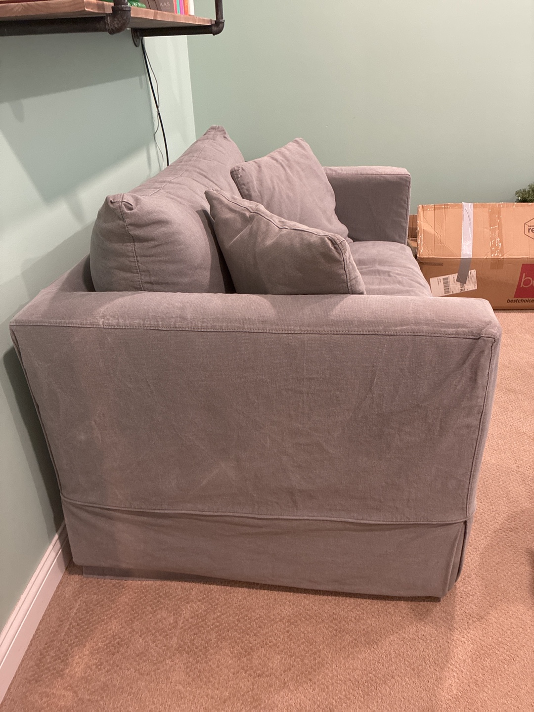 Crate & Barrel Willow Slipcover Sofa - light feet - photo 2