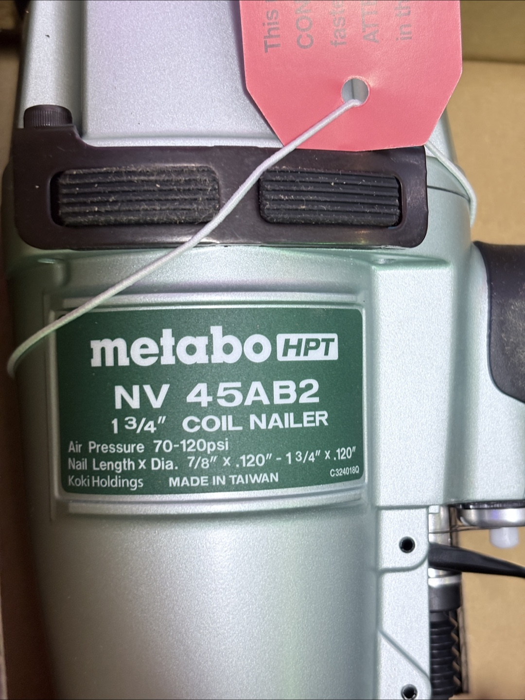 Metabo HPT NV 45AB2 Coil Nailer - Like New! - photo 2