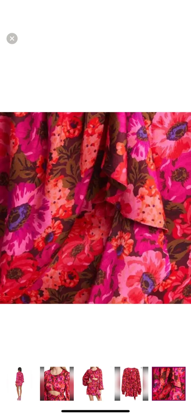 For Love & Lemons Lauren Long Sleeve Cut-Out Mini Dress image indicator(7)