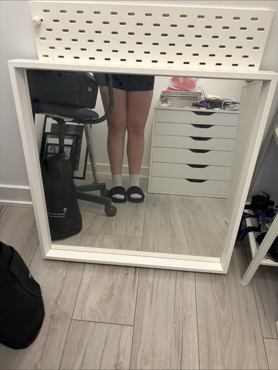 IKEA White Framed Square Mirror thumbnail