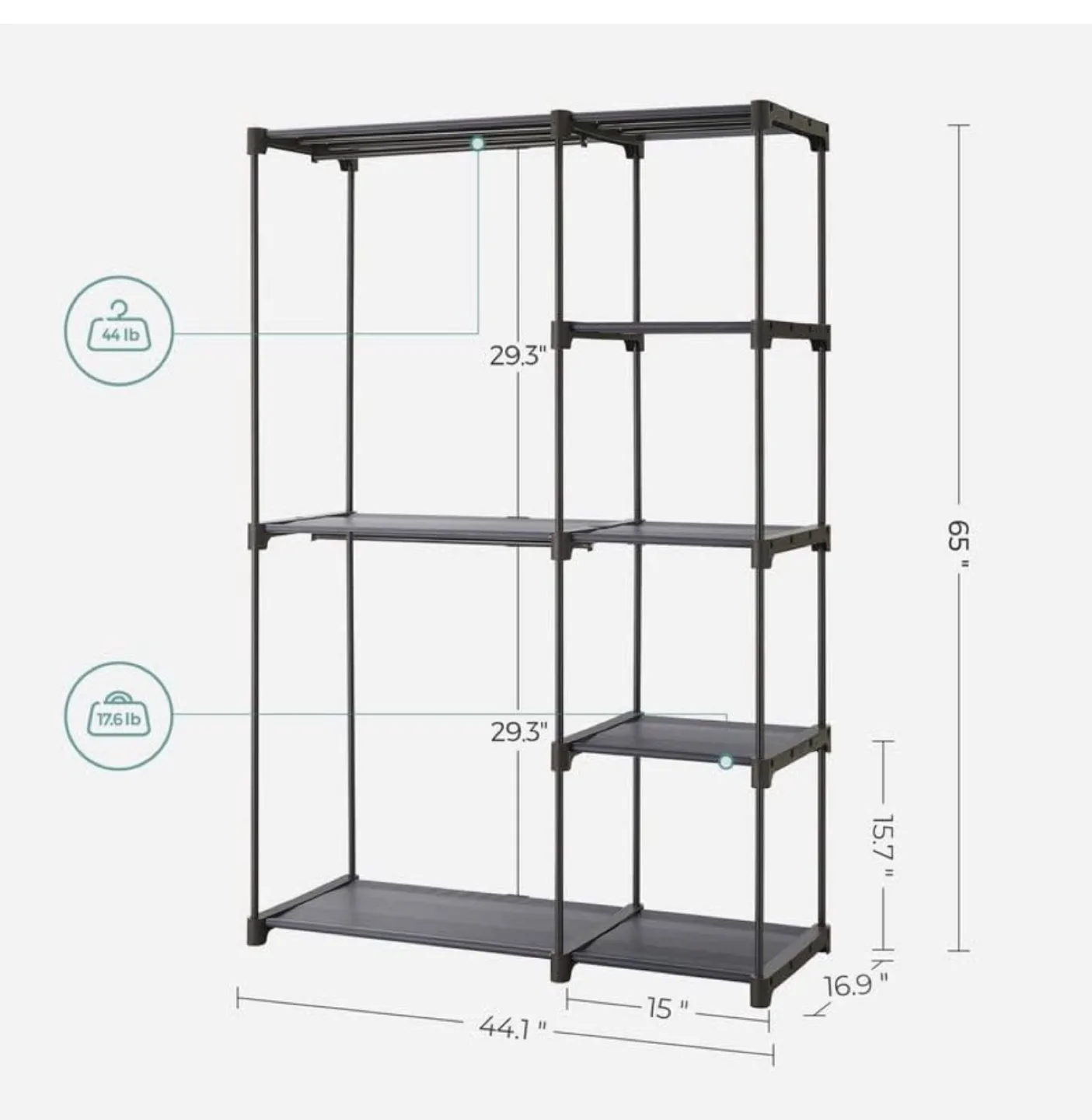Closet Organizer with Shelves thumbnail