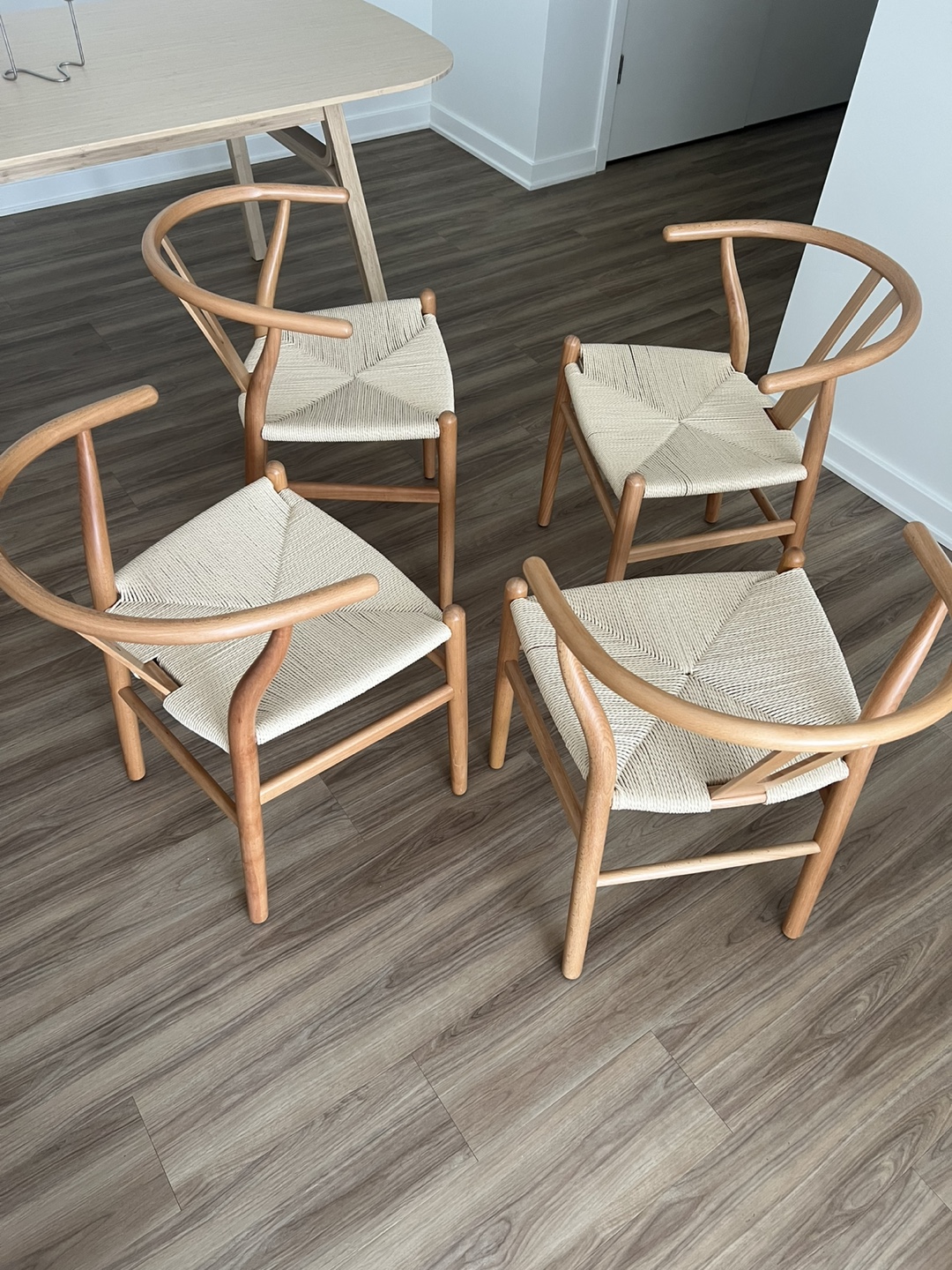 Wishbone Natural Beige Solid Wood Armchairs - photo 3