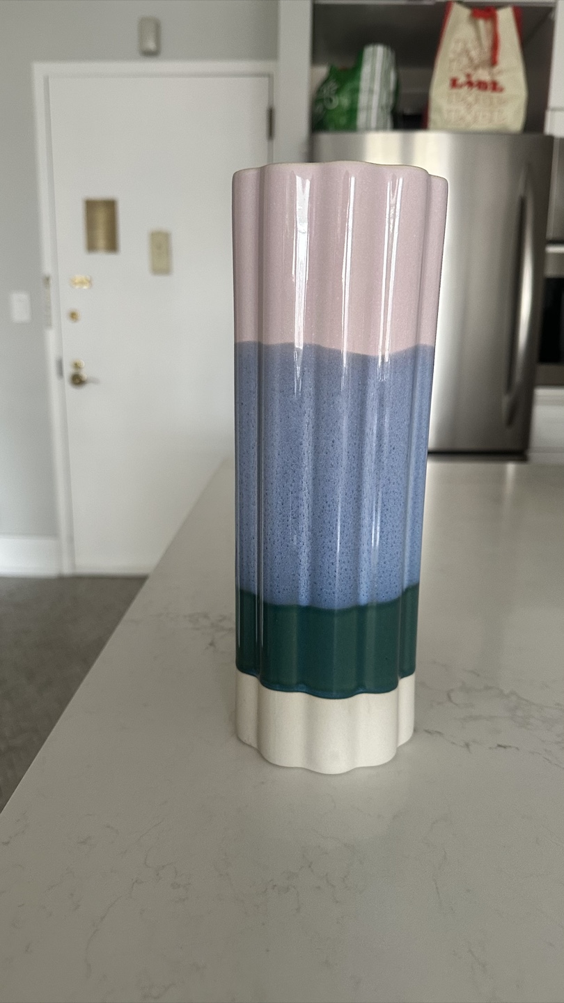 Color Block Vase - Pink, Blue, Green - photo 3