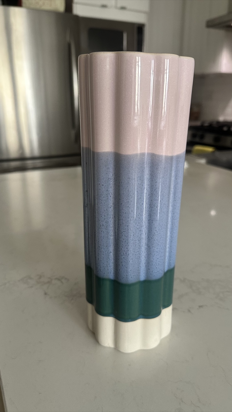 Color Block Vase - Pink, Blue, Green - photo 2