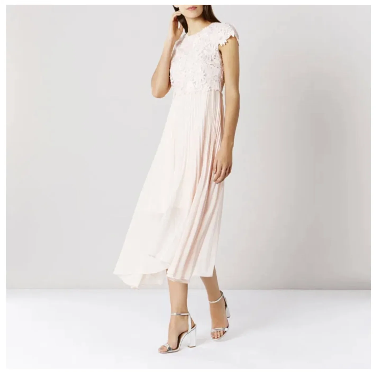 coast White Lace Pleated Dress thumbnail