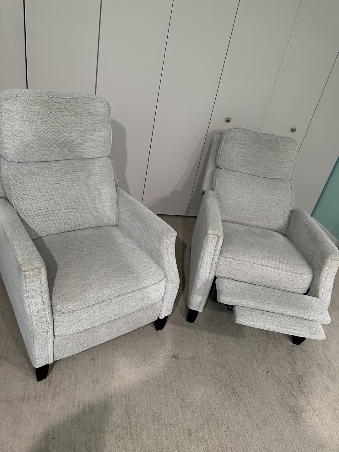 Light Gray Recliner Chair