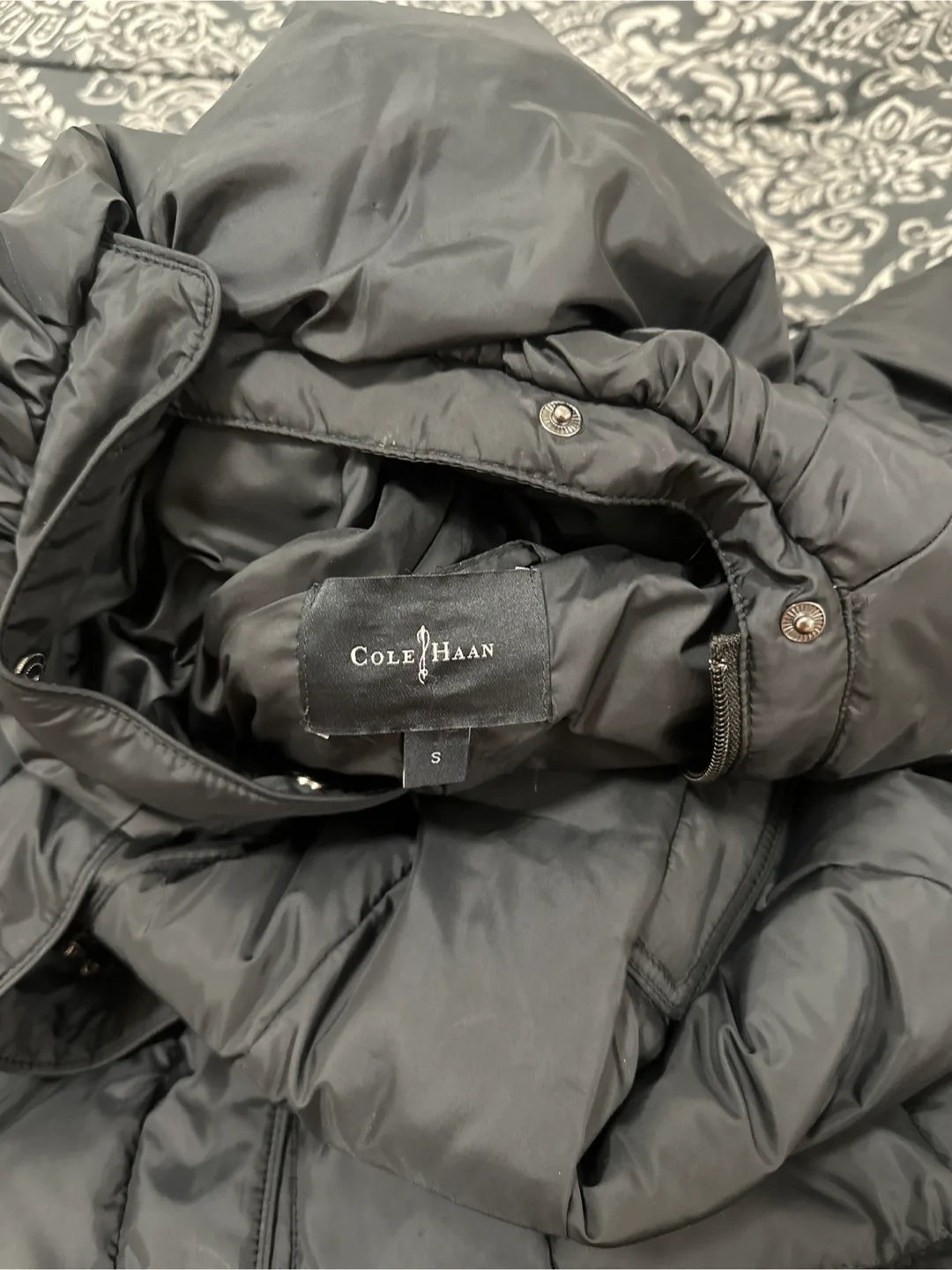 Cole Haan Black Down Puffer Coat - Size S thumbnail