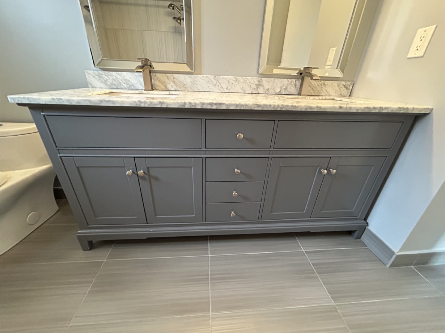 72" Bathroom Vanity Double Sink
