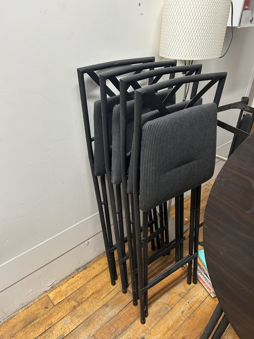 Folding Table and 4 Folding Chairs - Dark Brown/Black - photo 2