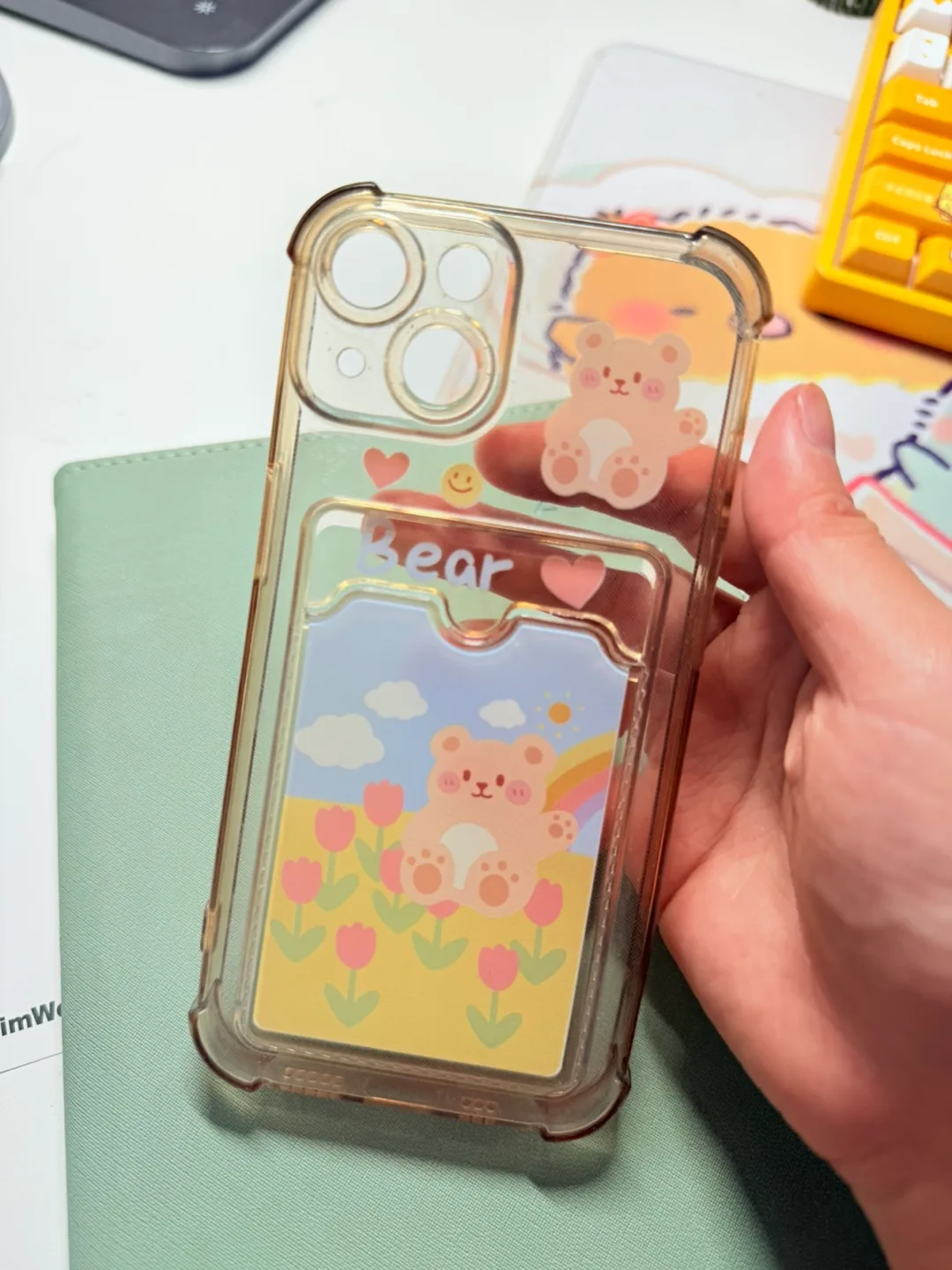 Cardholder cute bear Iphone14 case thumbnail
