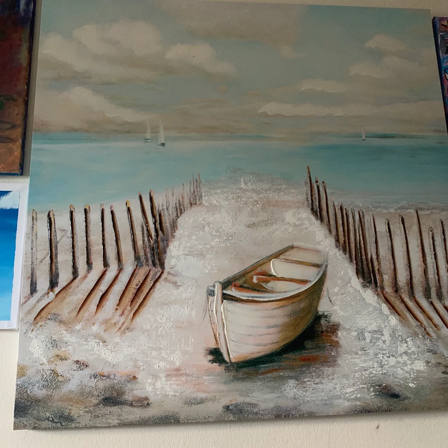 LARGE Boat Painting thumbnail