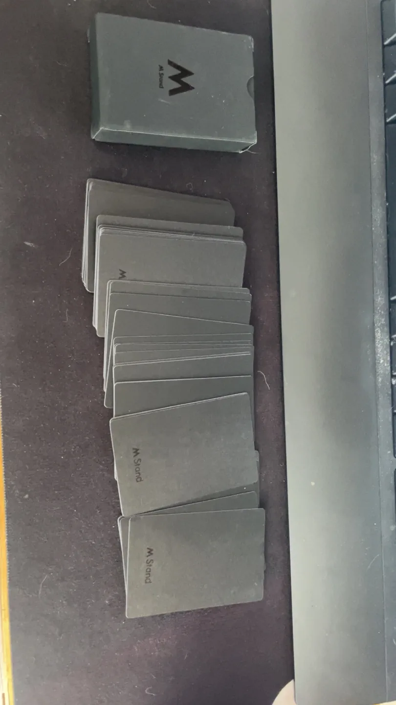 M strand Playing Cards, matte black image indicator(2)