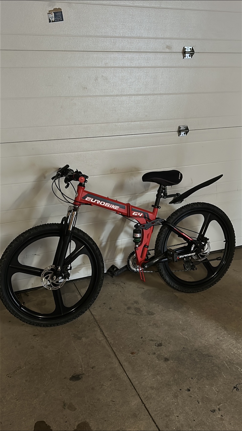 Eurobike G4 Folding Mountain Bike - Red