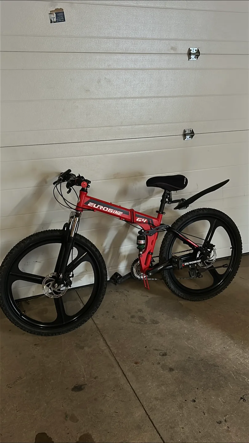 Eurobike G4 Folding Mountain Bike - Red thumbnail