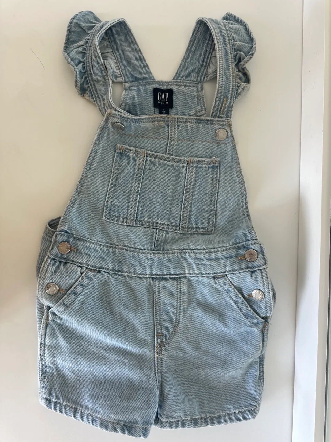 Gap Denim Baby Ruffle Overalls - Size 4 Years image indicator(2)