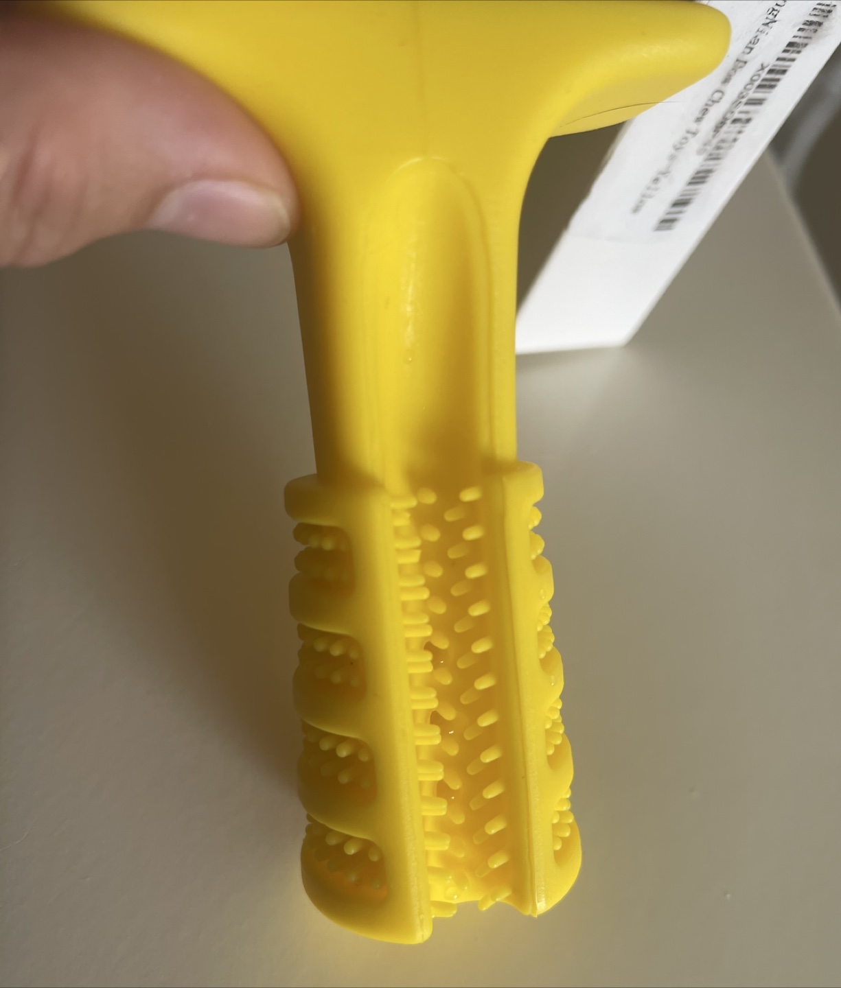 🇨🇦 Dog Silicone Toothbrush - Yellow
