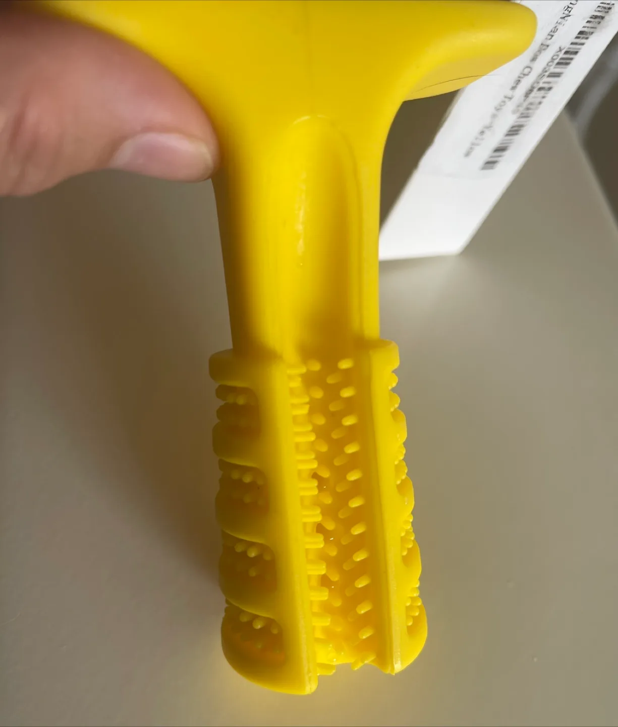 🇨🇦 Dog Silicone Toothbrush - Yellow thumbnail