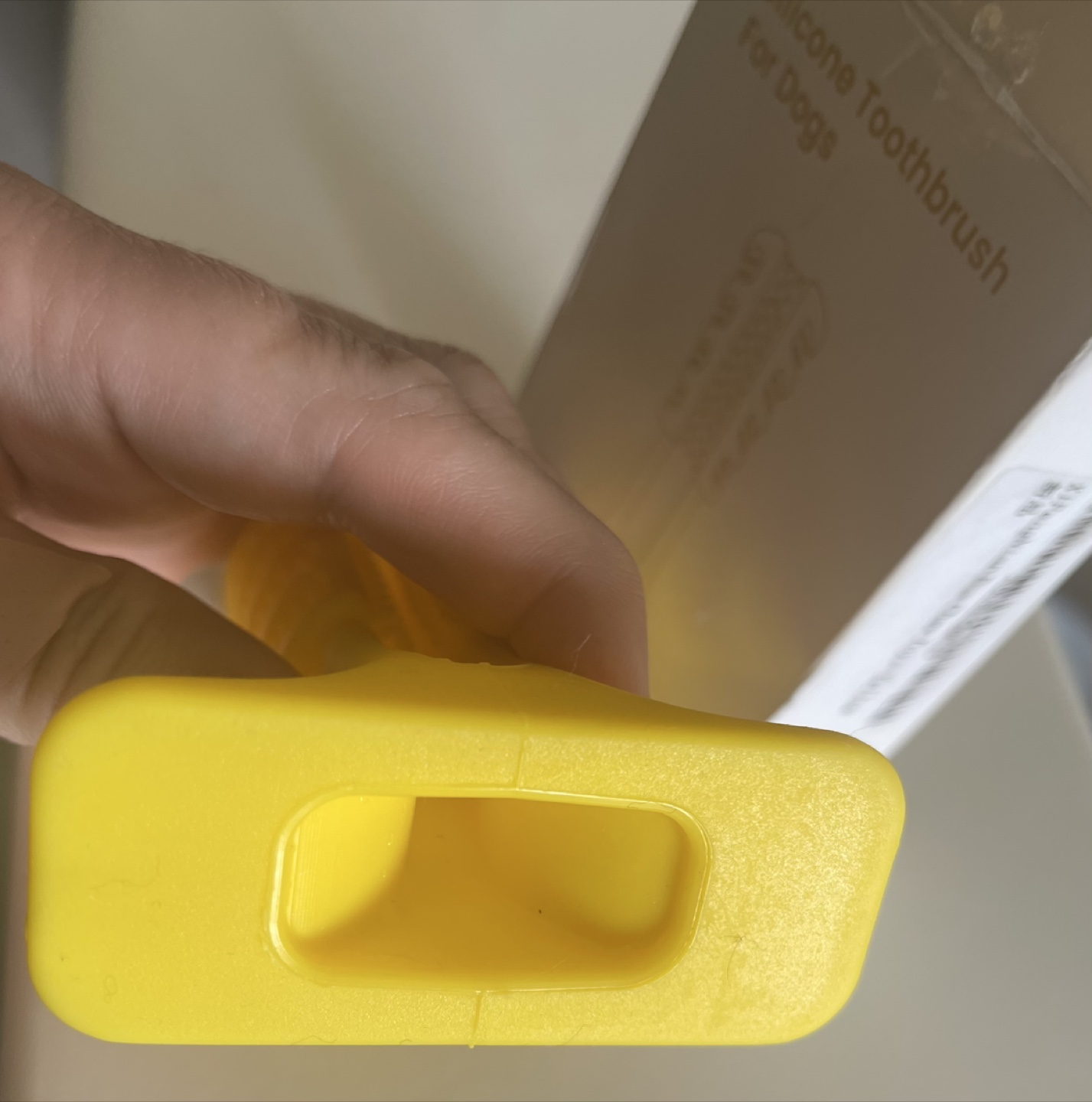 🇨🇦 Dog Silicone Toothbrush - Yellow - photo 5