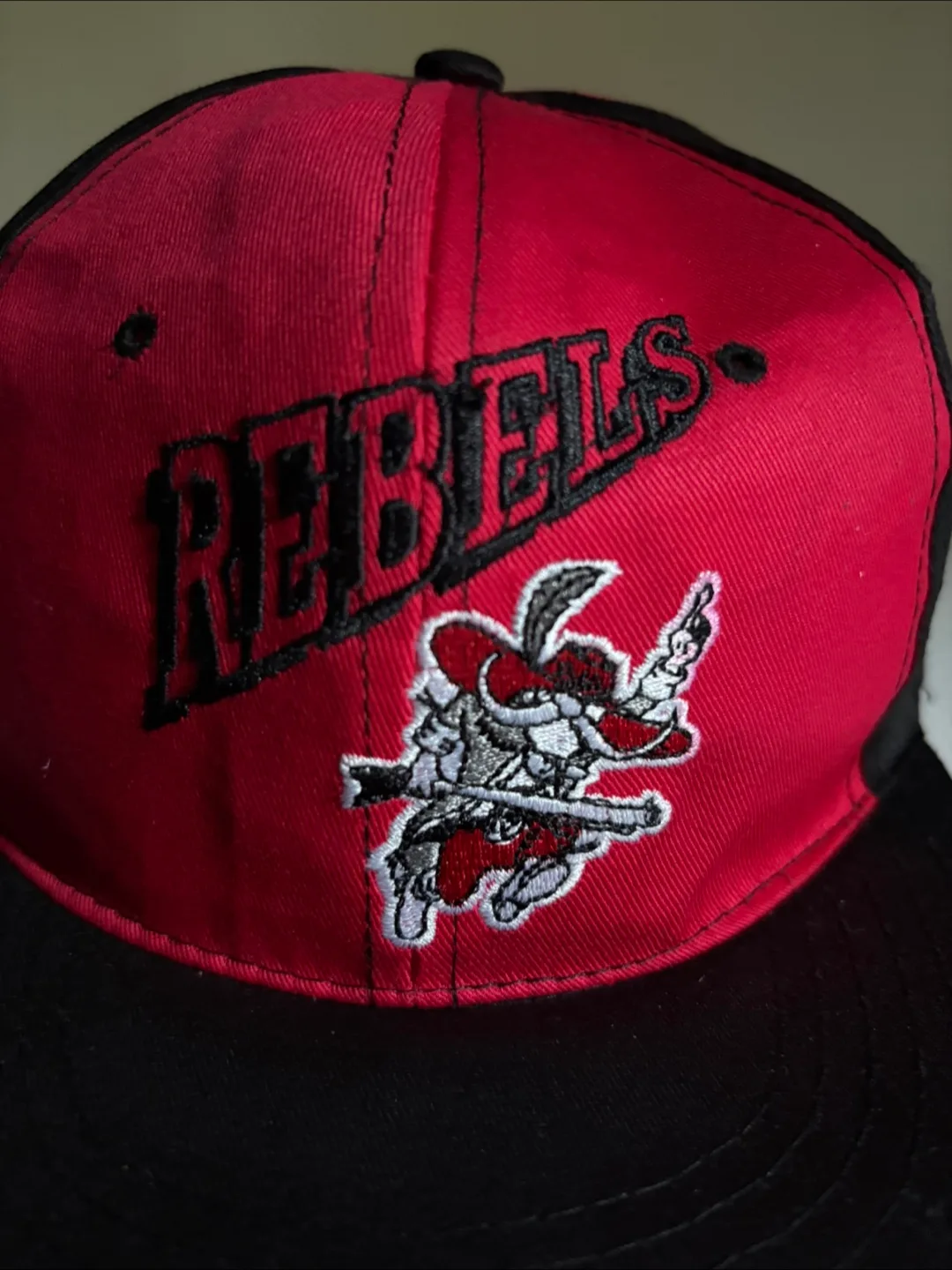 Vintage UNLV Rebels snapback hat 90s Las Vegas starter new era image indicator(5)